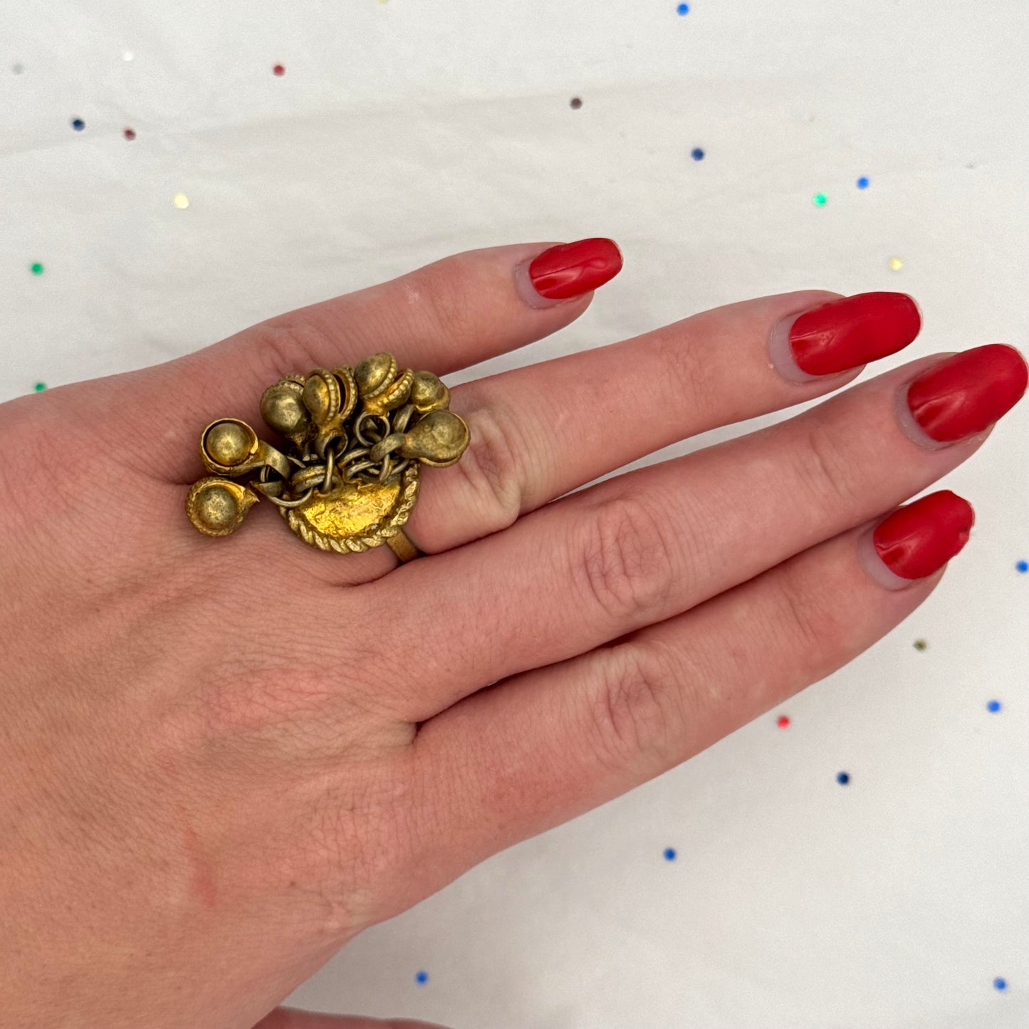 Vintage Gold Jingle Ring
