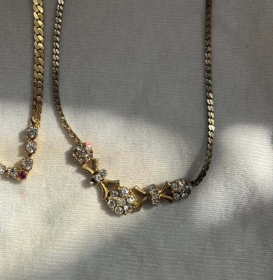 Vintage Rhinestone Necklace - Sourced in Paris