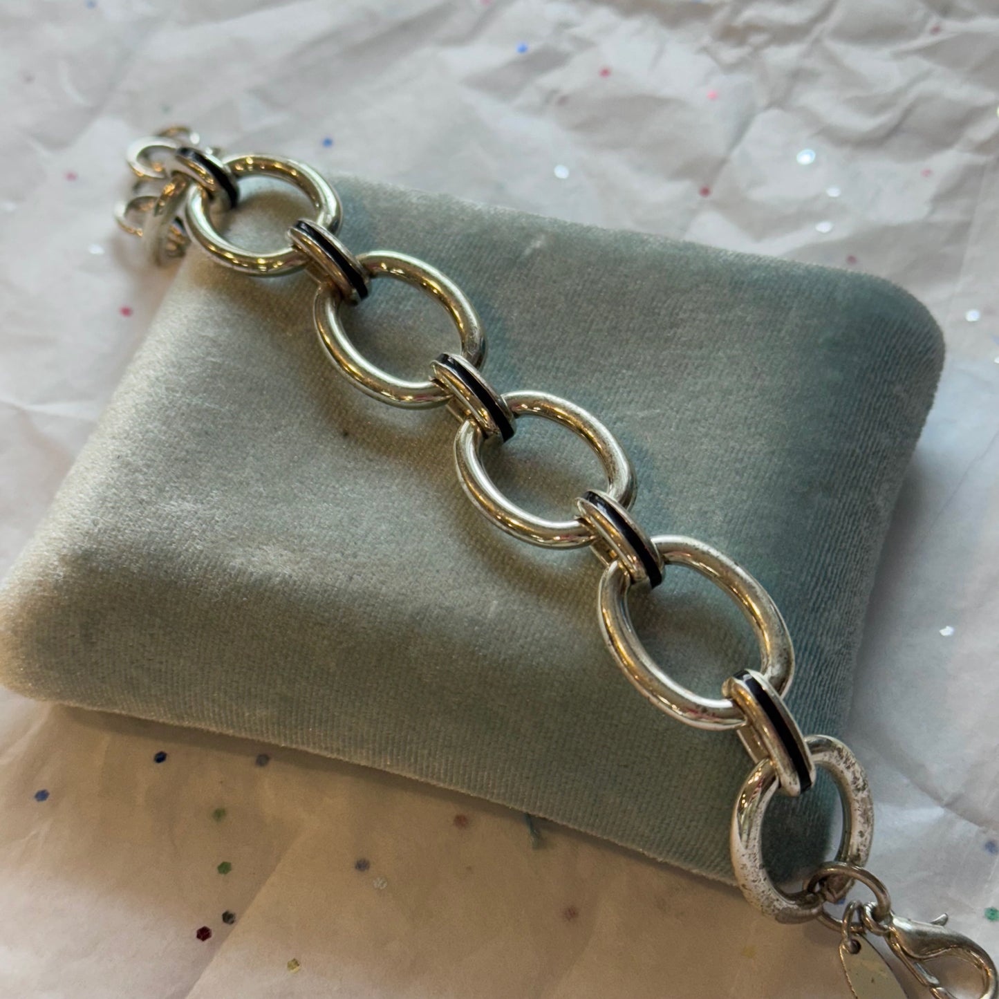 Vintage Silver Tone Chain Bracelet