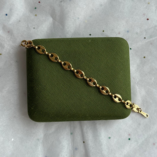 Vintage Gold Mariner Chain Bracelet