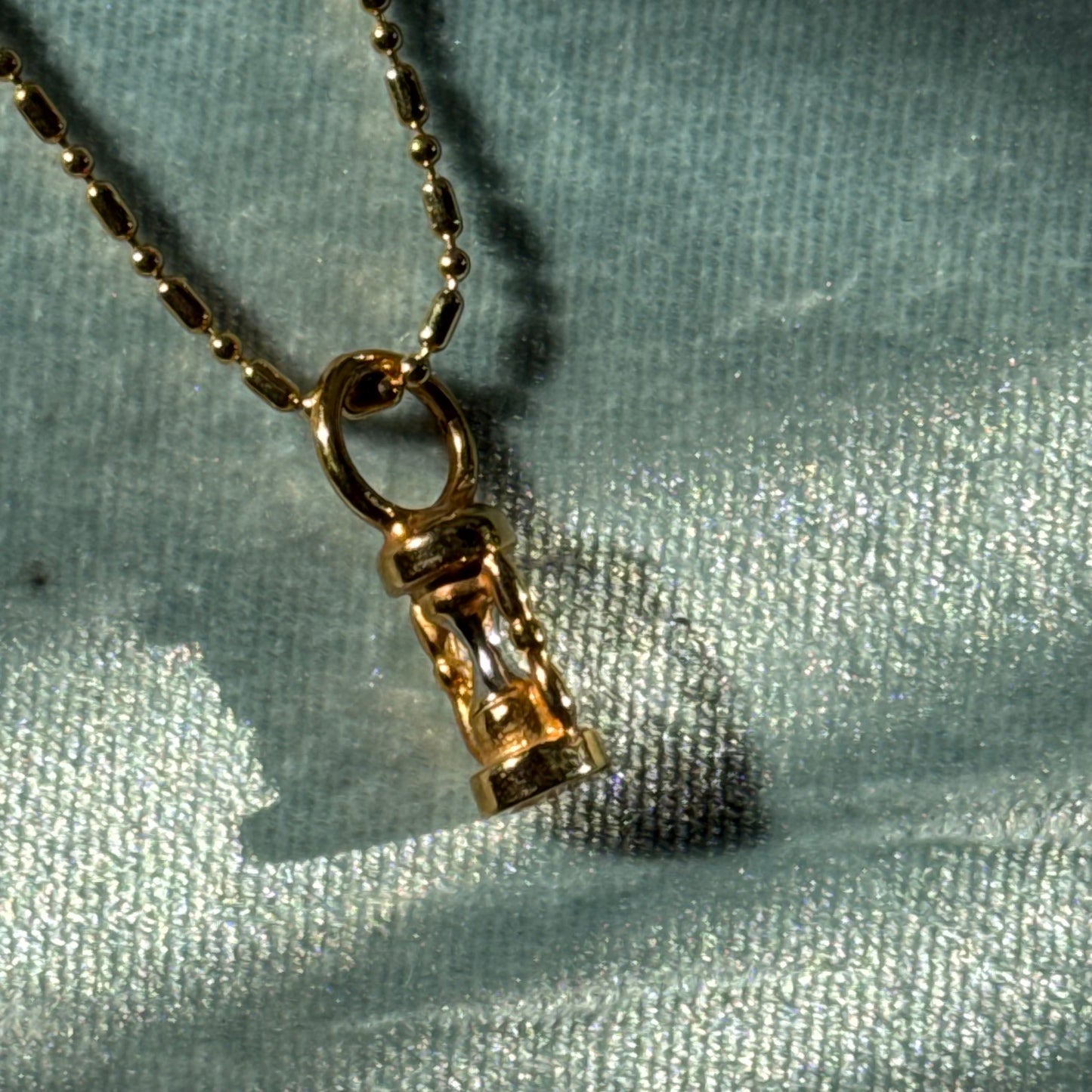 Vintage Gold Hourglass Necklace