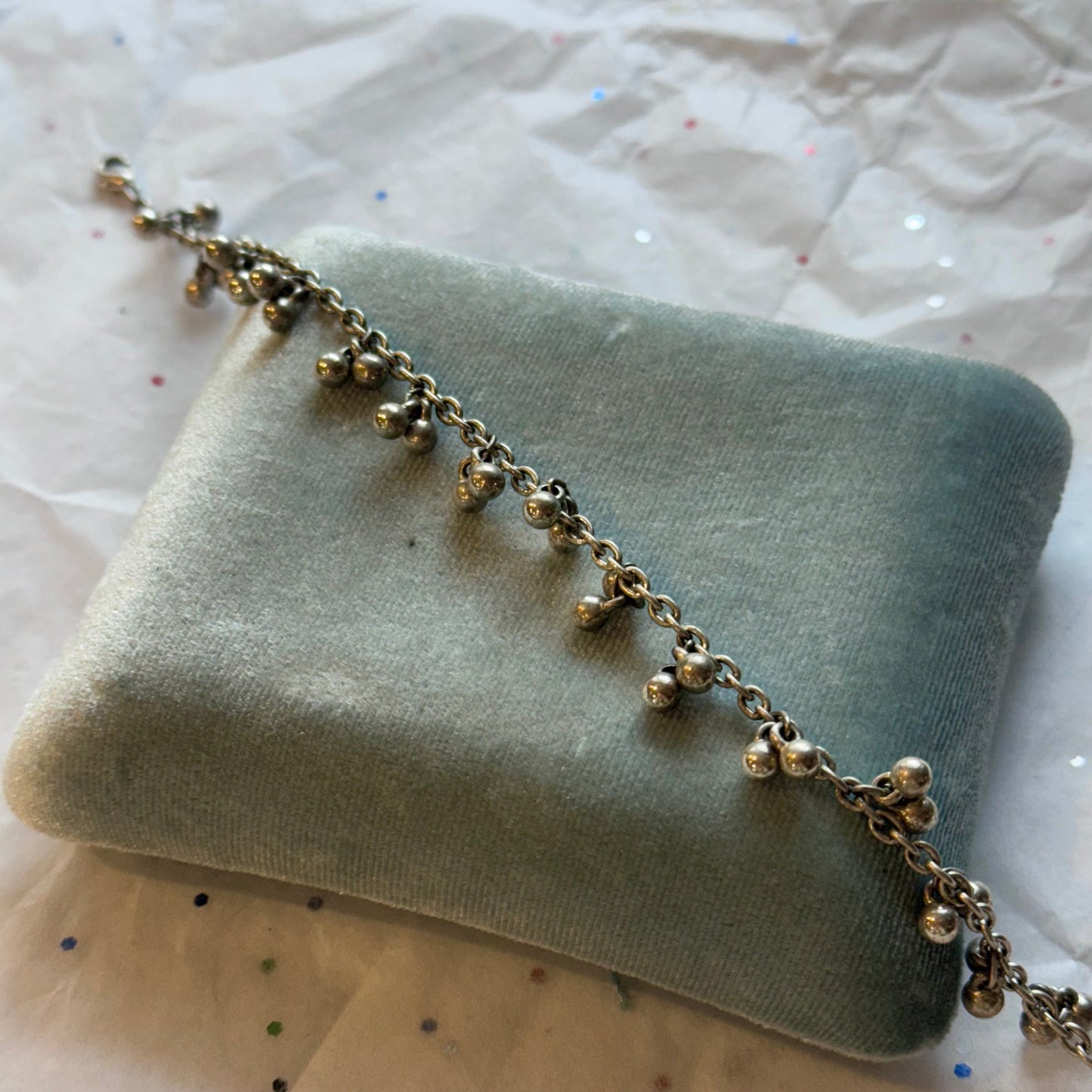 Vintage Silver Dangle Anklet Ankle Bracelet