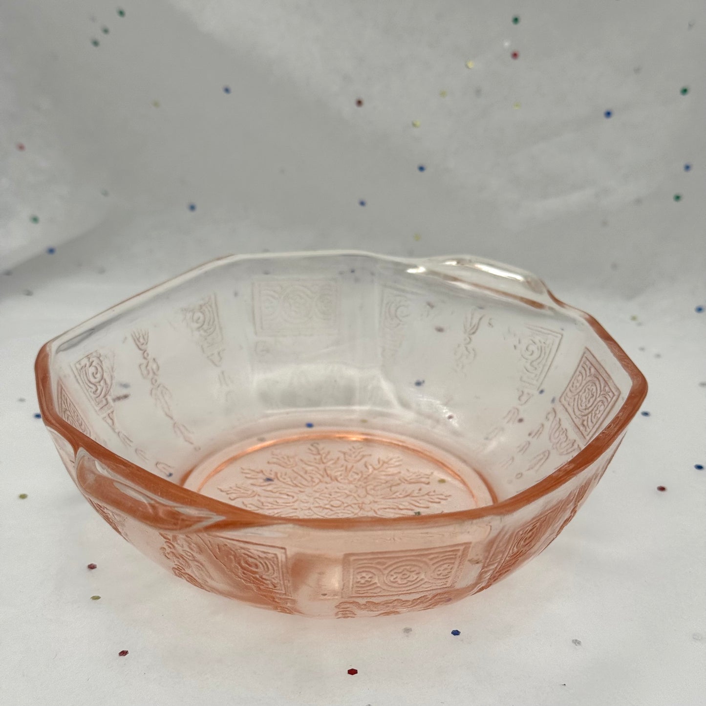 Vintage Pink Anchor Hocking Octagonal Dish