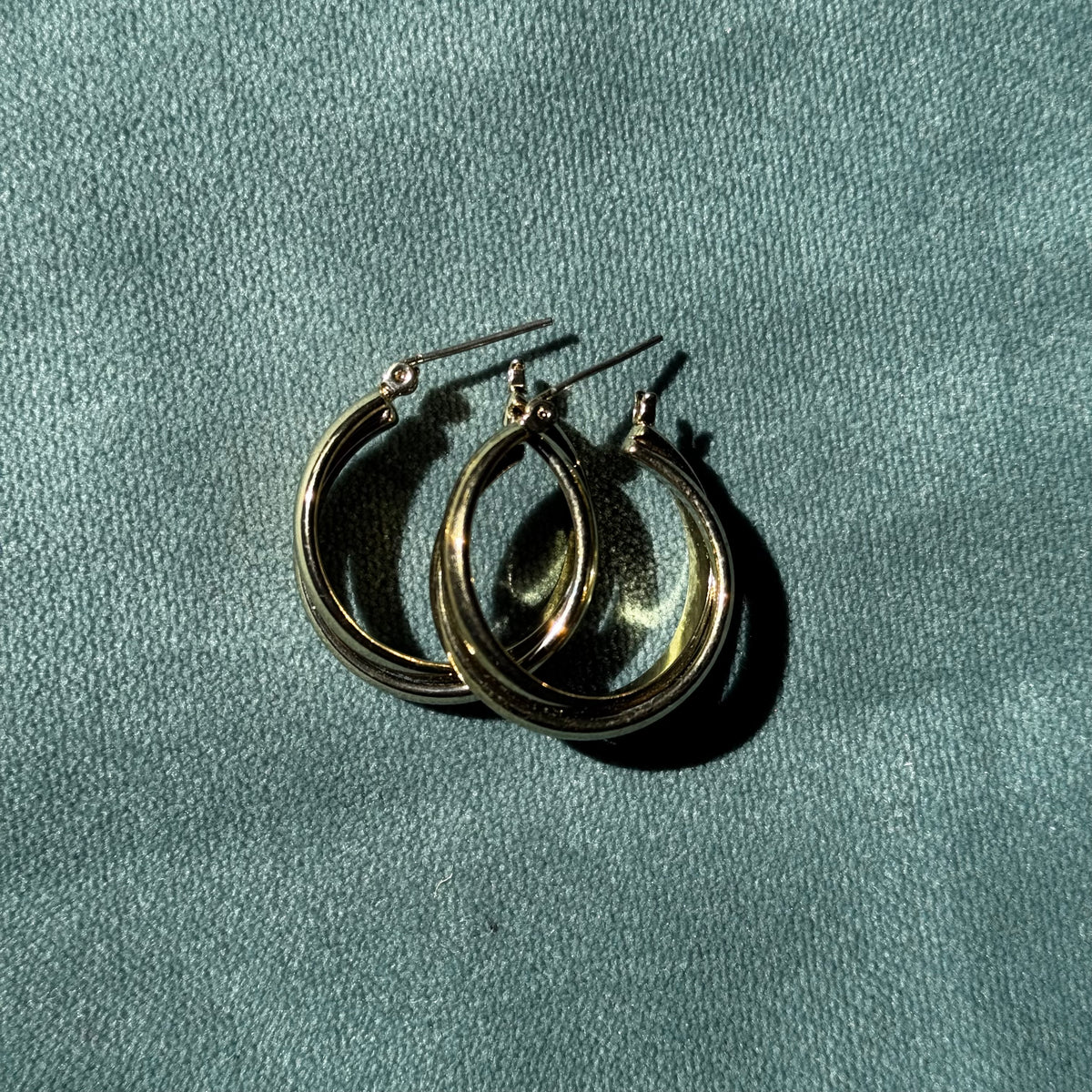 Vintage Gold Layered Hoop Earrings