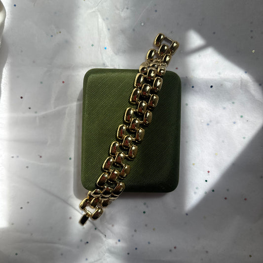 Vintage Gold Panther Chain Bracelet