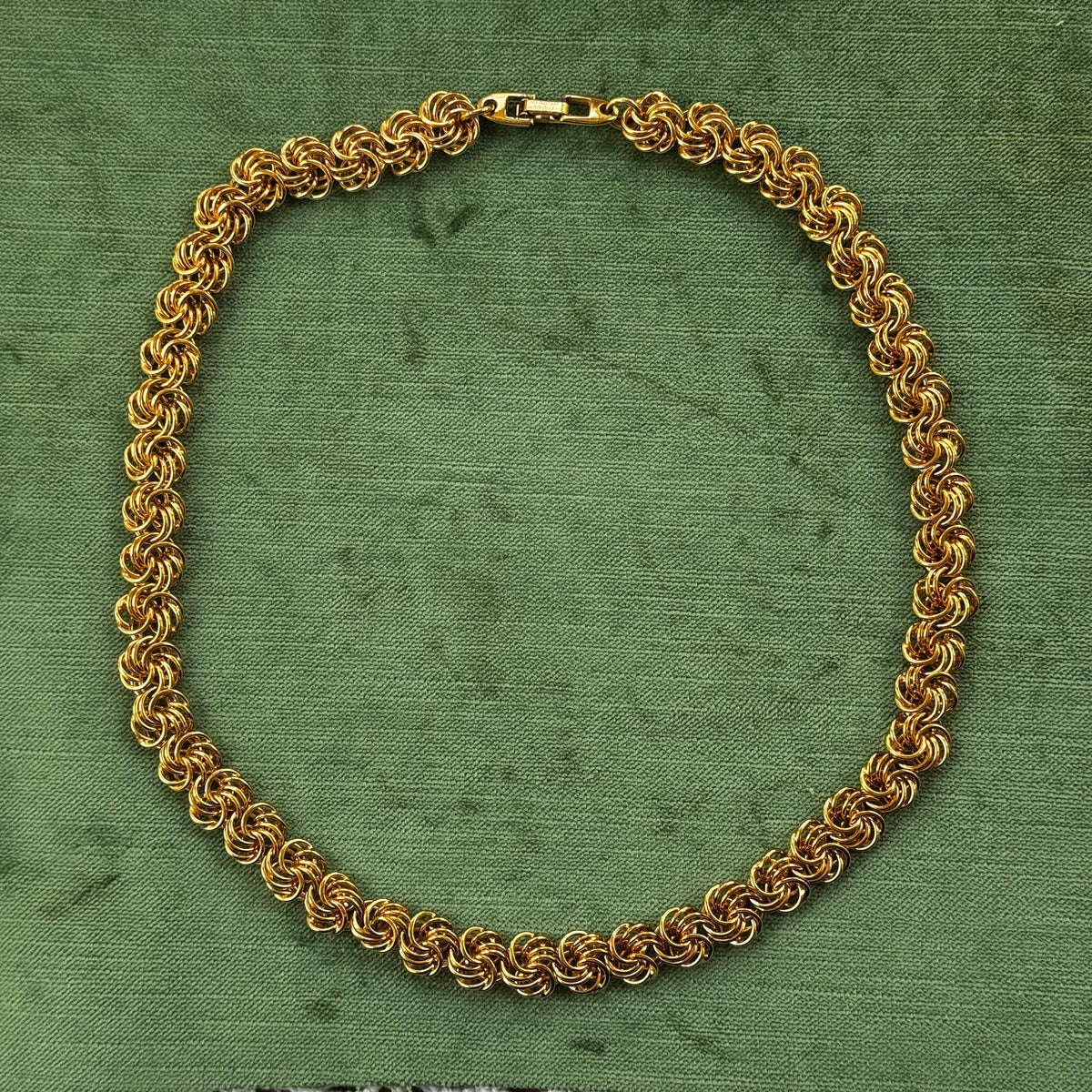 Vintage Napier Gold Spiral Chain Necklace