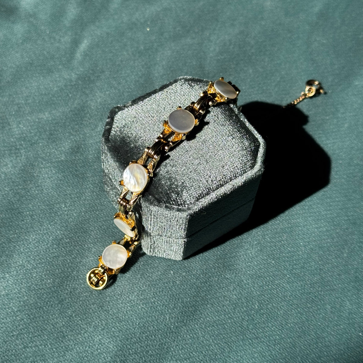 Vintage Gold Mother of Pearl Bracelet