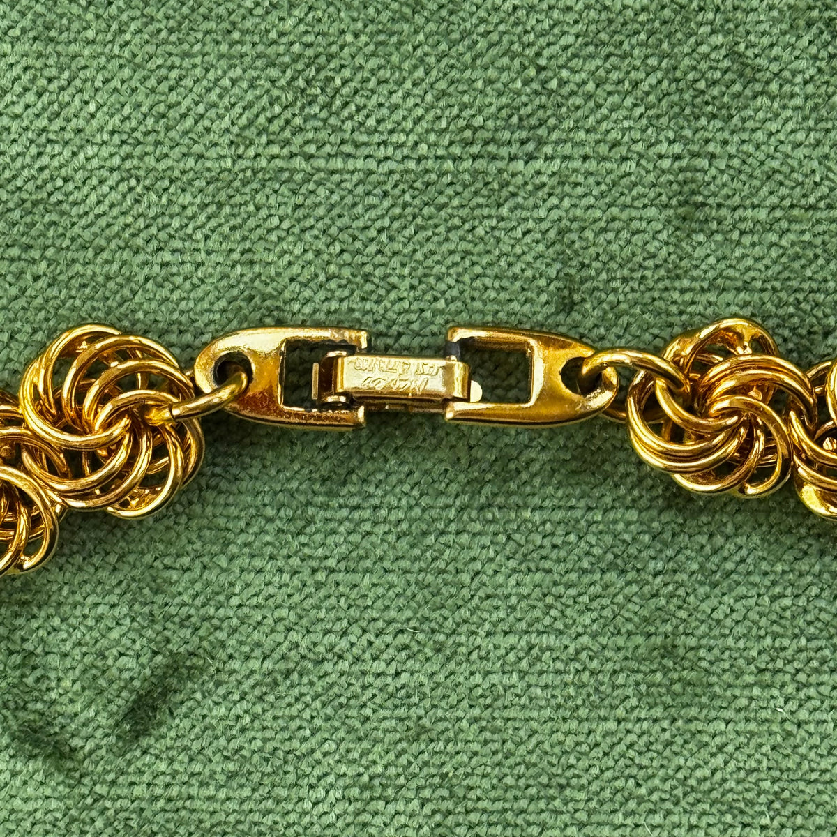 Vintage Napier Gold Spiral Chain Necklace