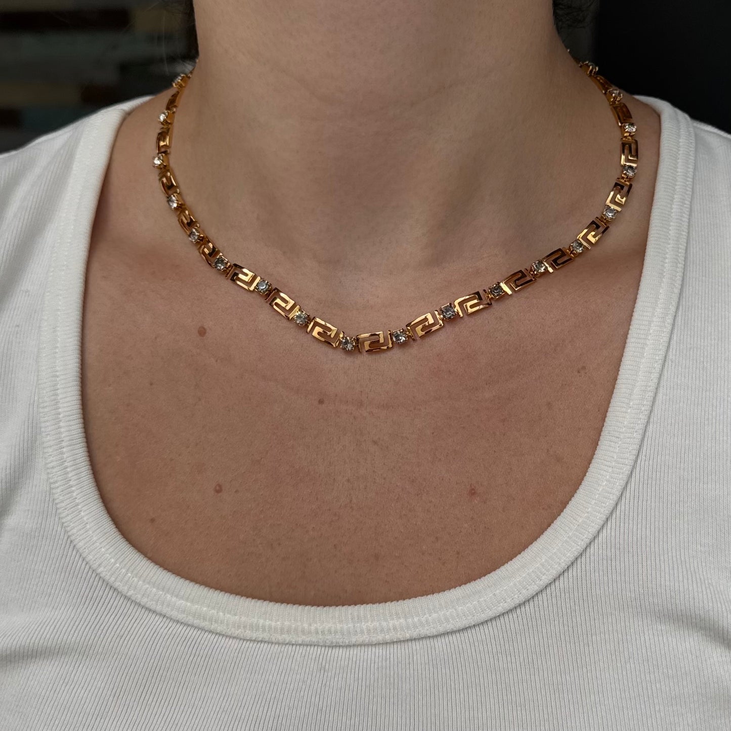 Vintage Avon Rhinestone Tennis Necklace