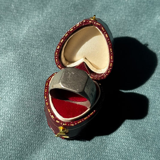 Vintage Silver Signet Pewter Ring