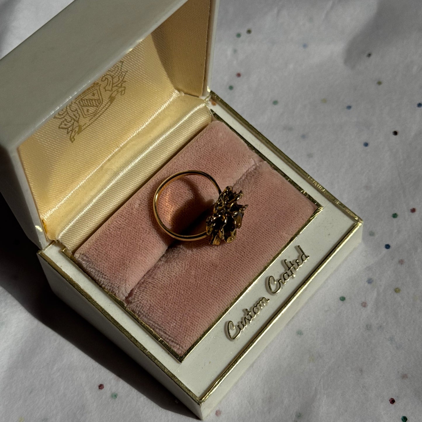 Vintage Gold Rose Ring