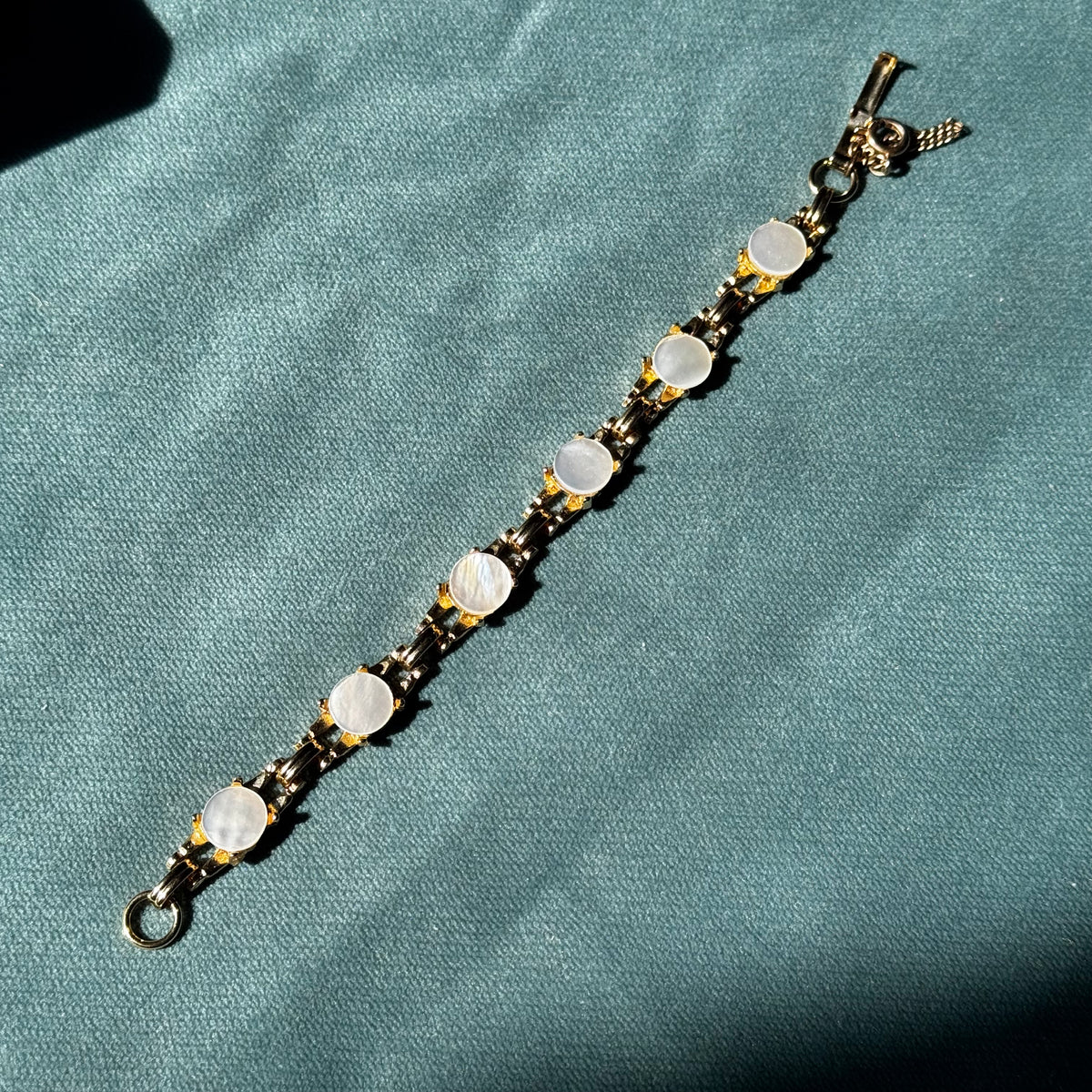 Vintage Gold Mother of Pearl Bracelet