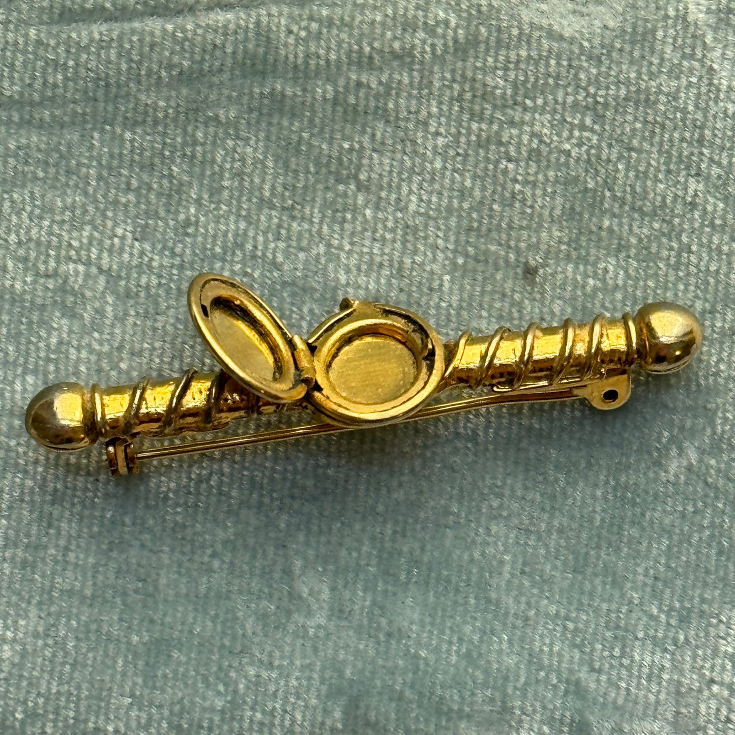Vintage Gold Locket Brooch