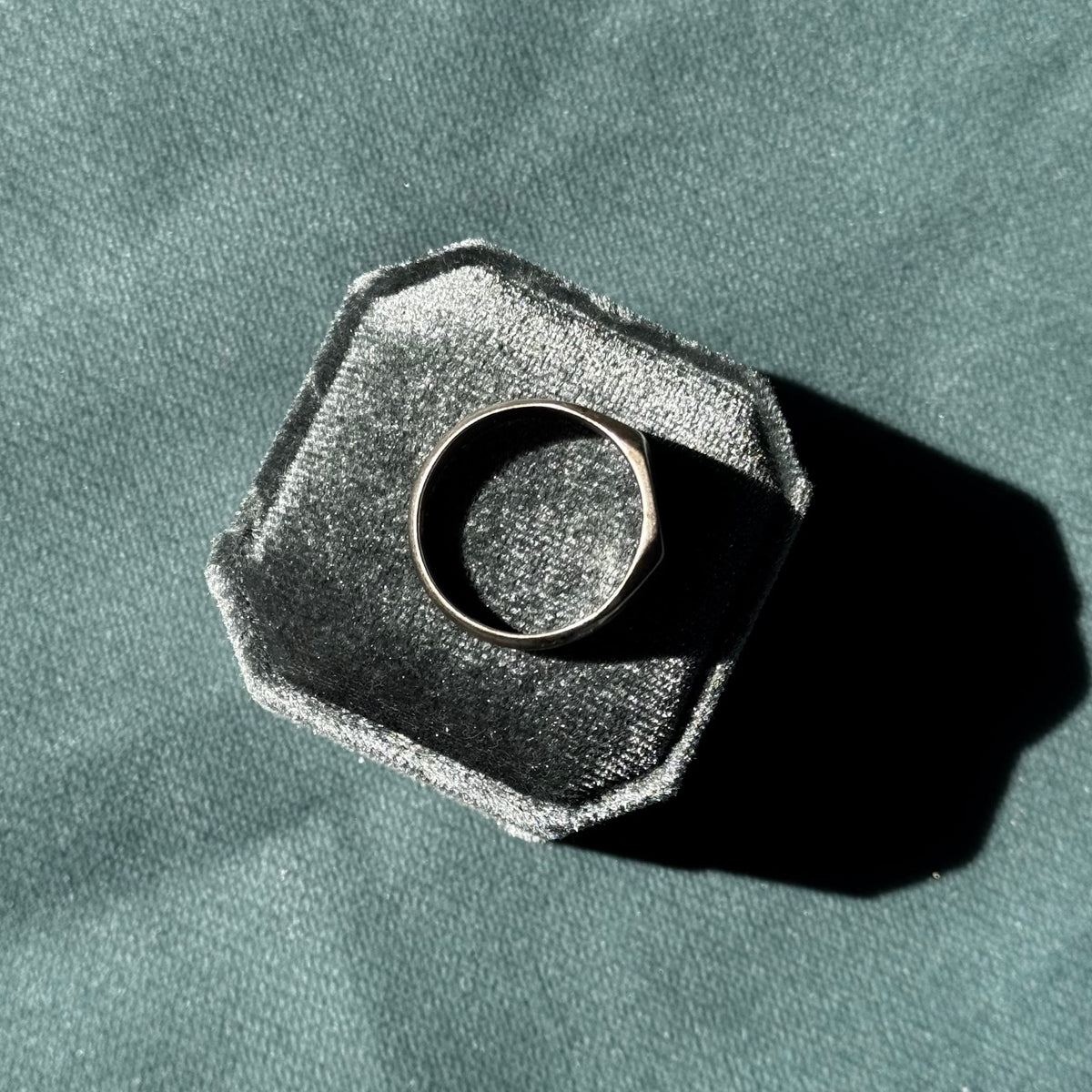 Vintage Silver Signet Pewter Ring