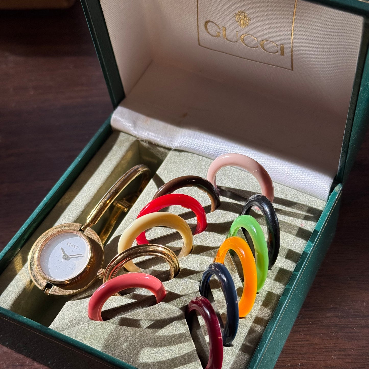 Vintage Gucci Bezel Watch with Original Box