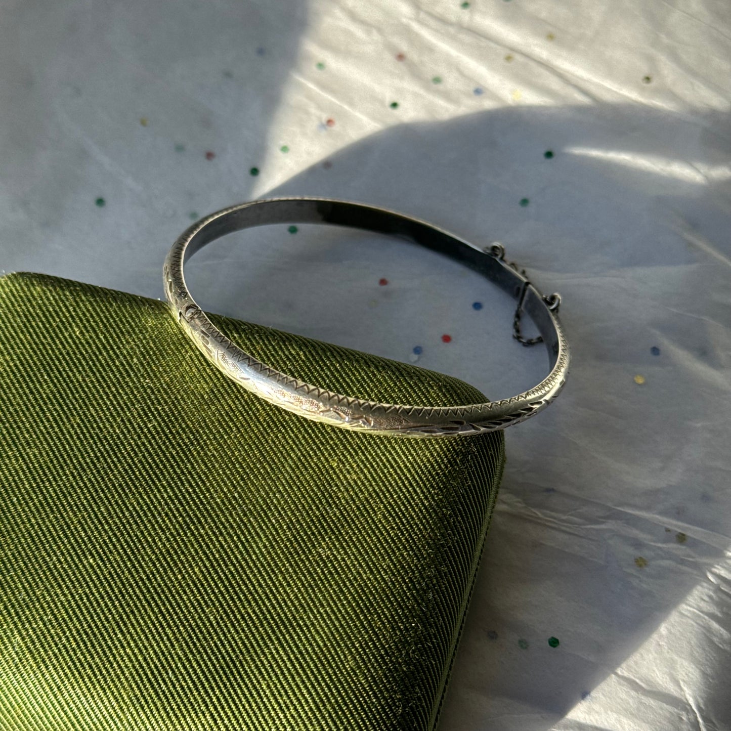 Vintage 925 Sterling Silver Bangle Bracelet