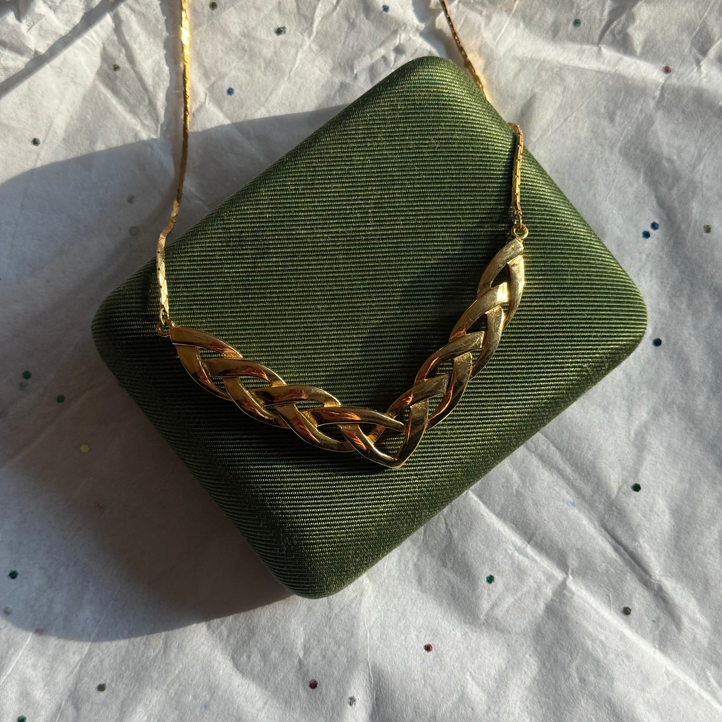 Vintage Braided Gold Necklace