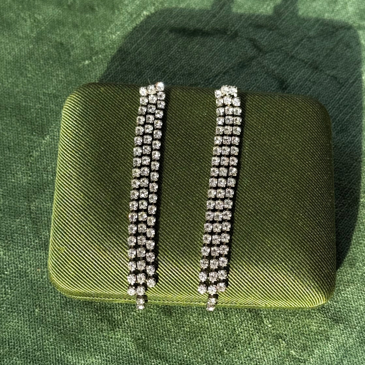 Vintage Rhinestone Dangle Earrings