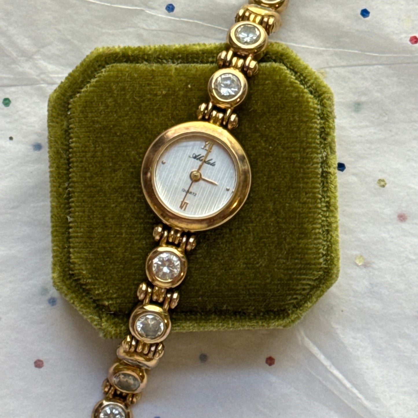Vintage Gold Rhinestone Watch