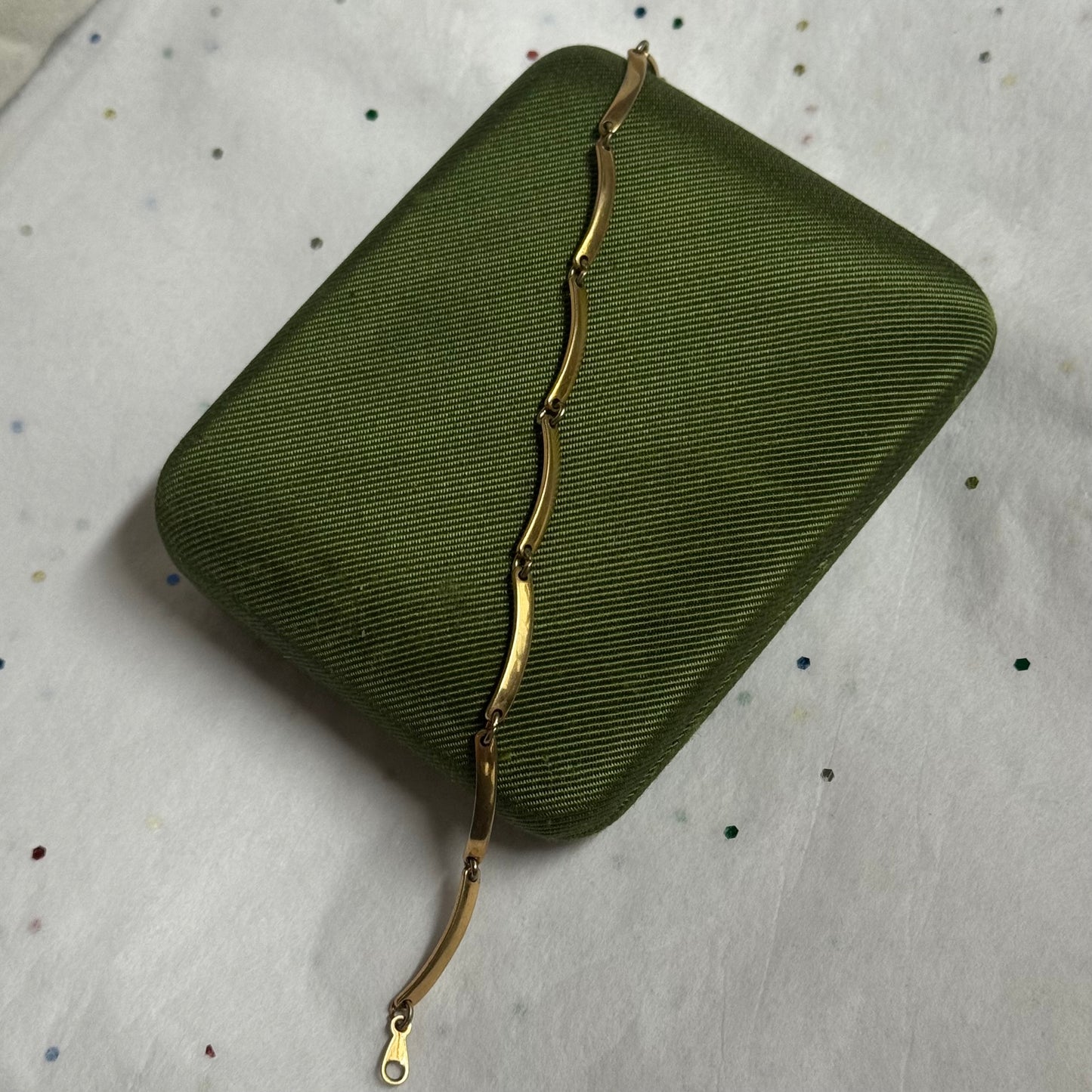 Vintage Avon Dainty Gold Bar Chain Bracelet