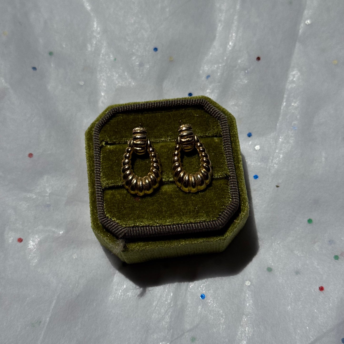 Vintage Gold Doorknocker Earrings