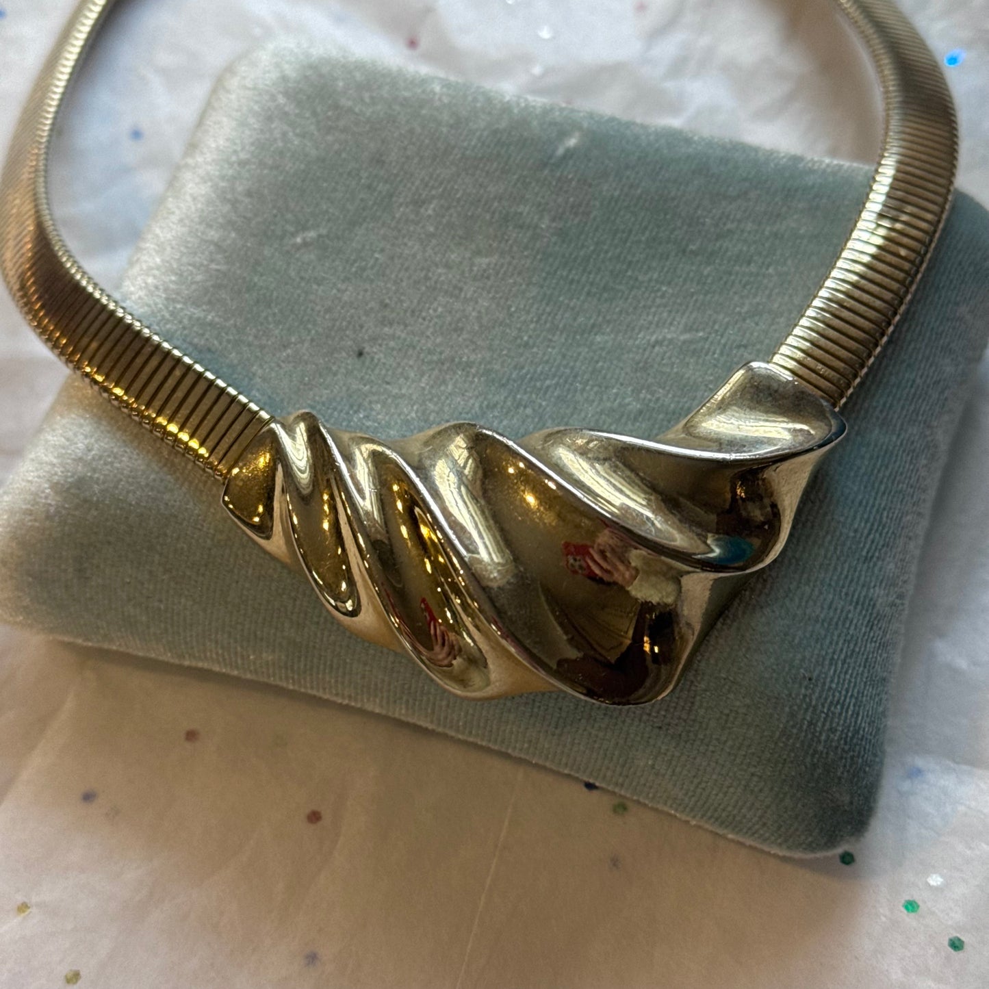 Vintage Trifari Gold Statement Necklace