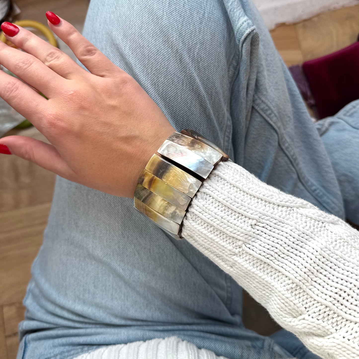 Shell Stretch Bracelet - Sourced in Greece