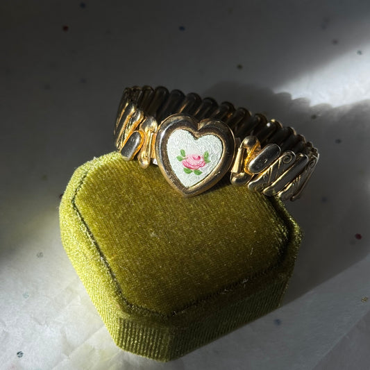 Vintage Guilloché Sweetheart Stretch Bracelet