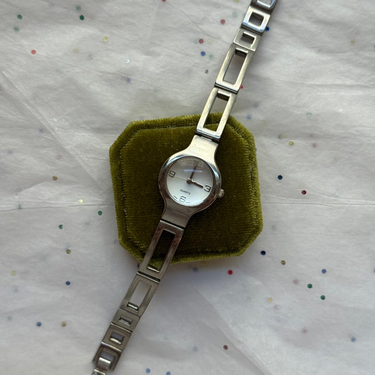 Vintage Silver Face Watch
