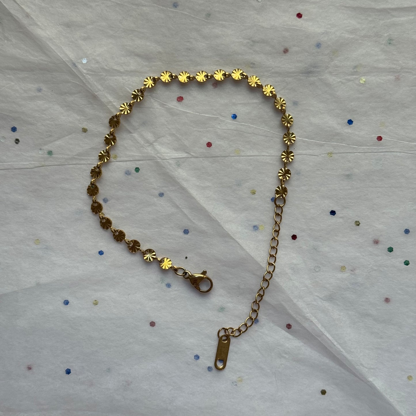 Gold Starburst Chain Bracelet