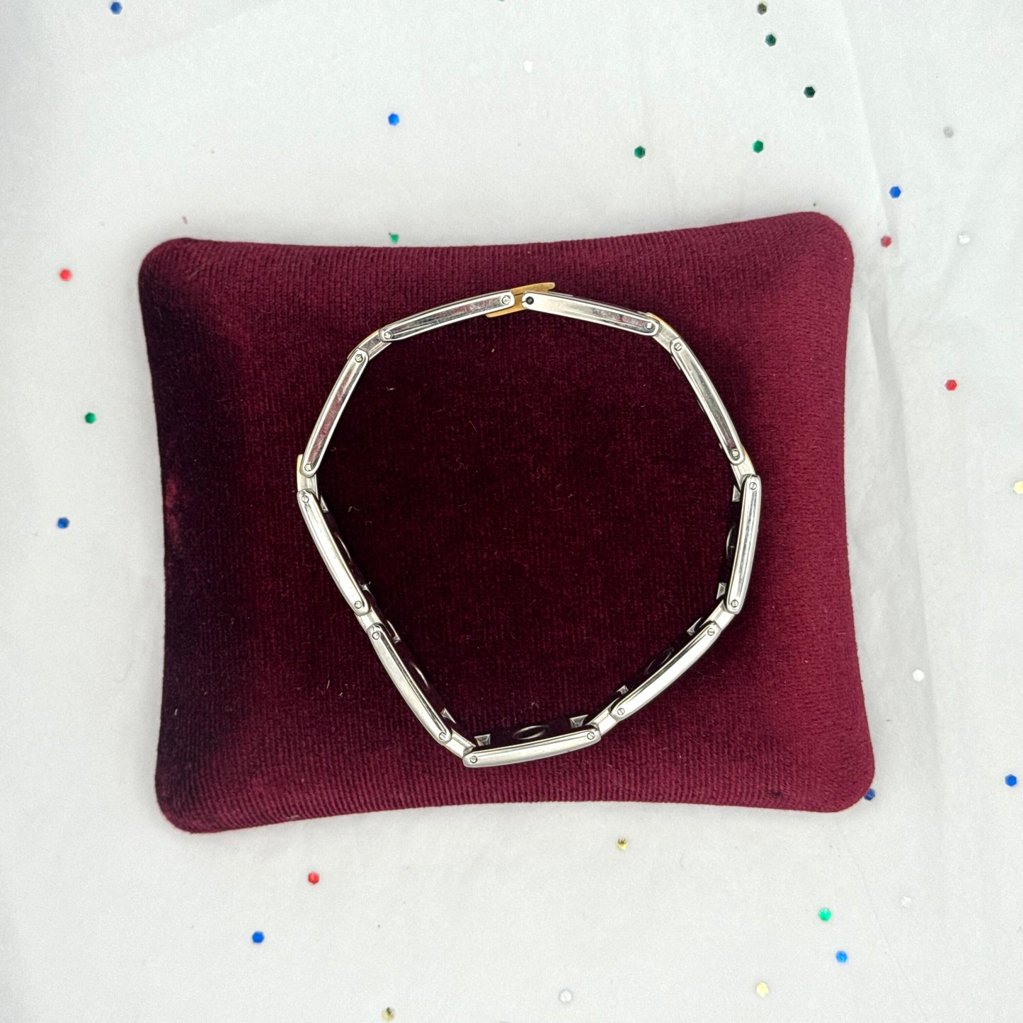 Vintage Two Tone Watch Link Bracelet