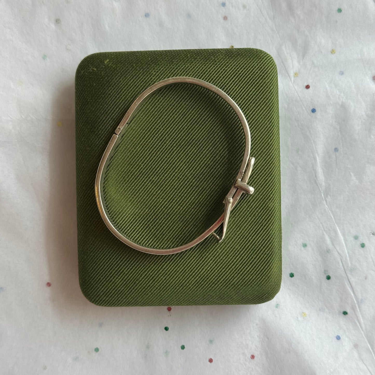 Vintage 925 Sterling Silver Belt Buckle Bangle Bracelet