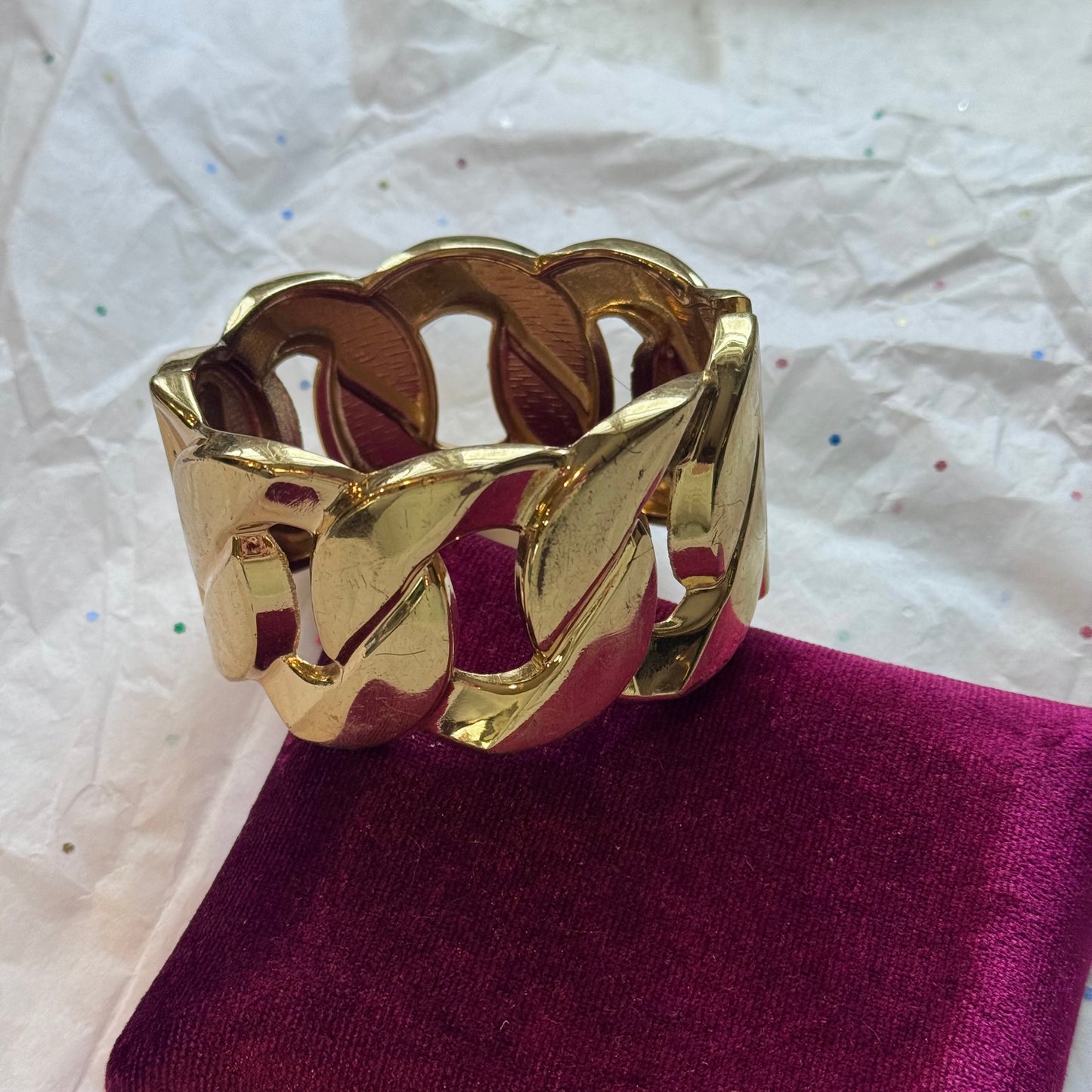 Vintage Thick Gold Chain Bracelet