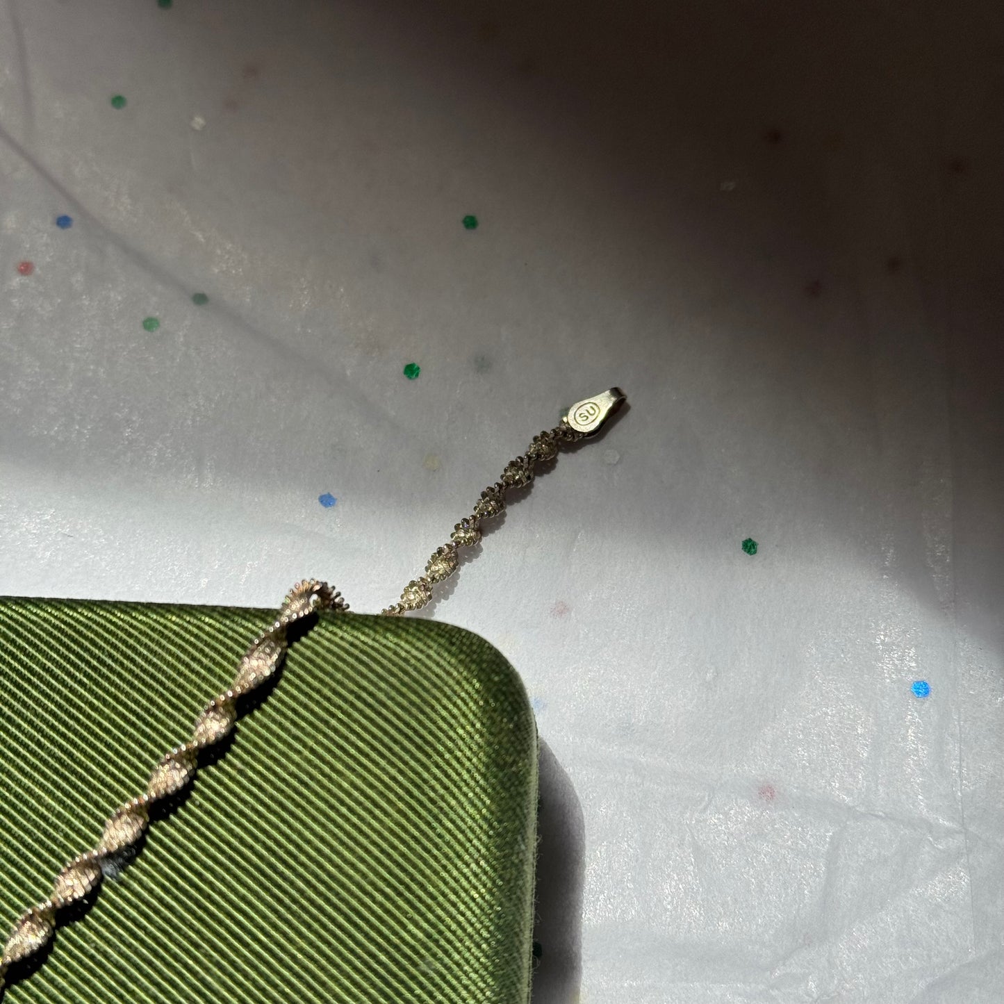 Vintage Sterling Silver Rope Chain Bracelet
