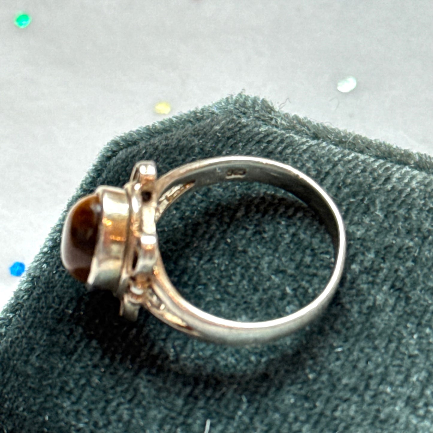 Vintage Sterling Silver Tiger Eye Ring
