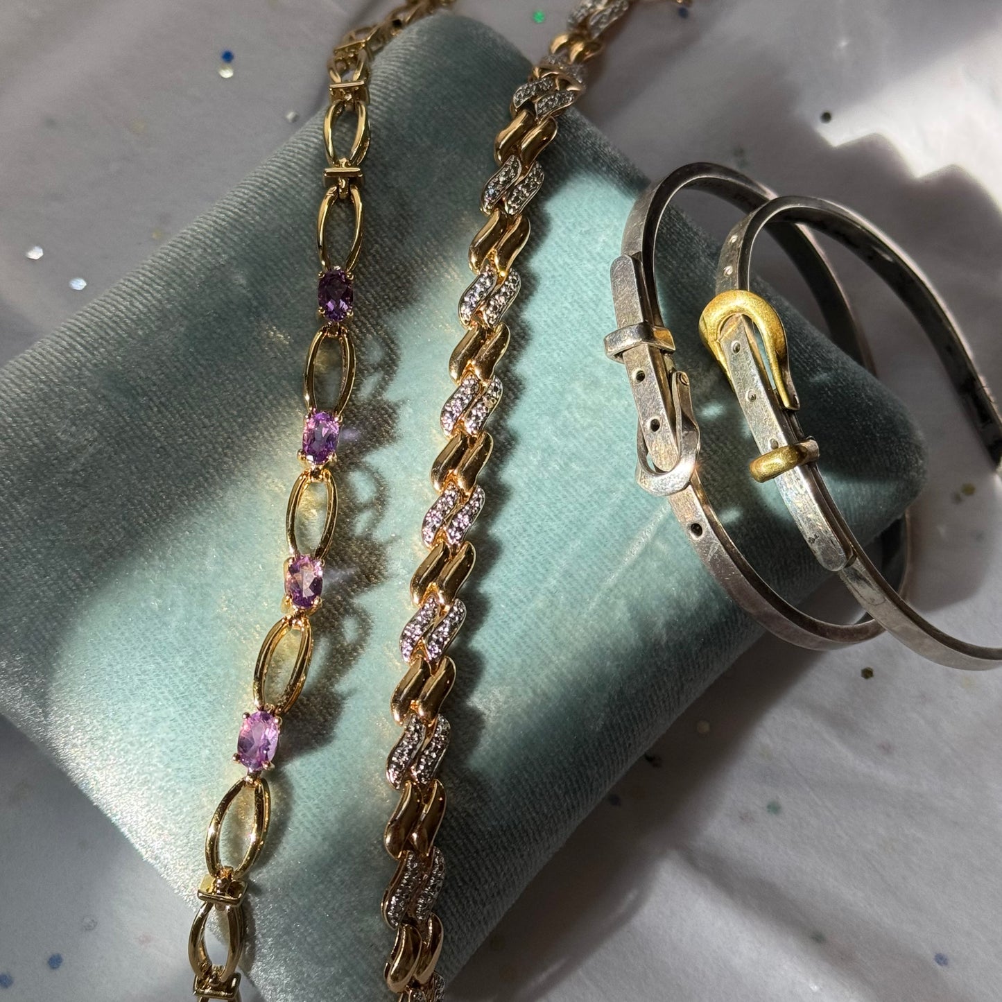 Vintage Gold Rhinestone Bracelet