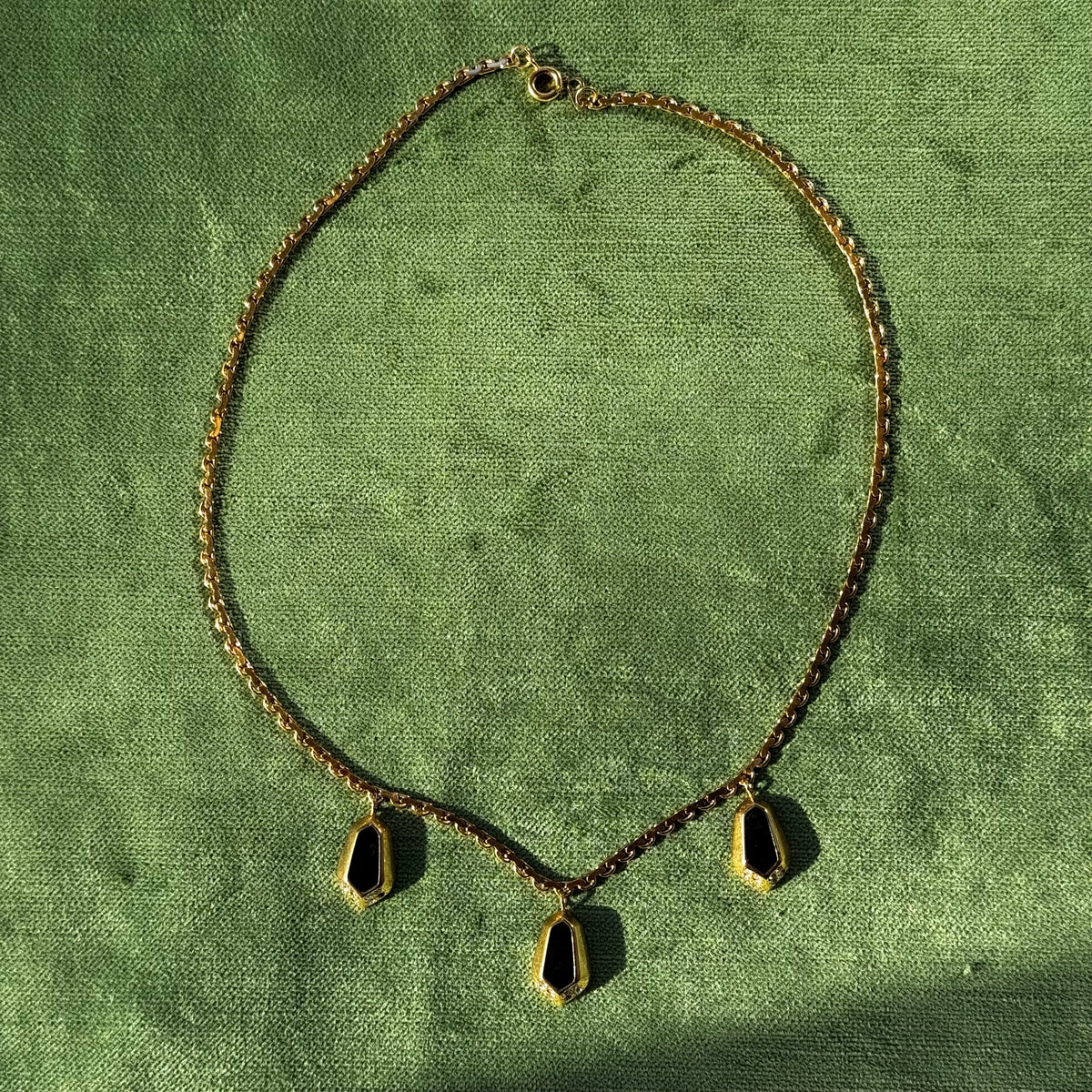 Vintage Gold Dangle Necklace