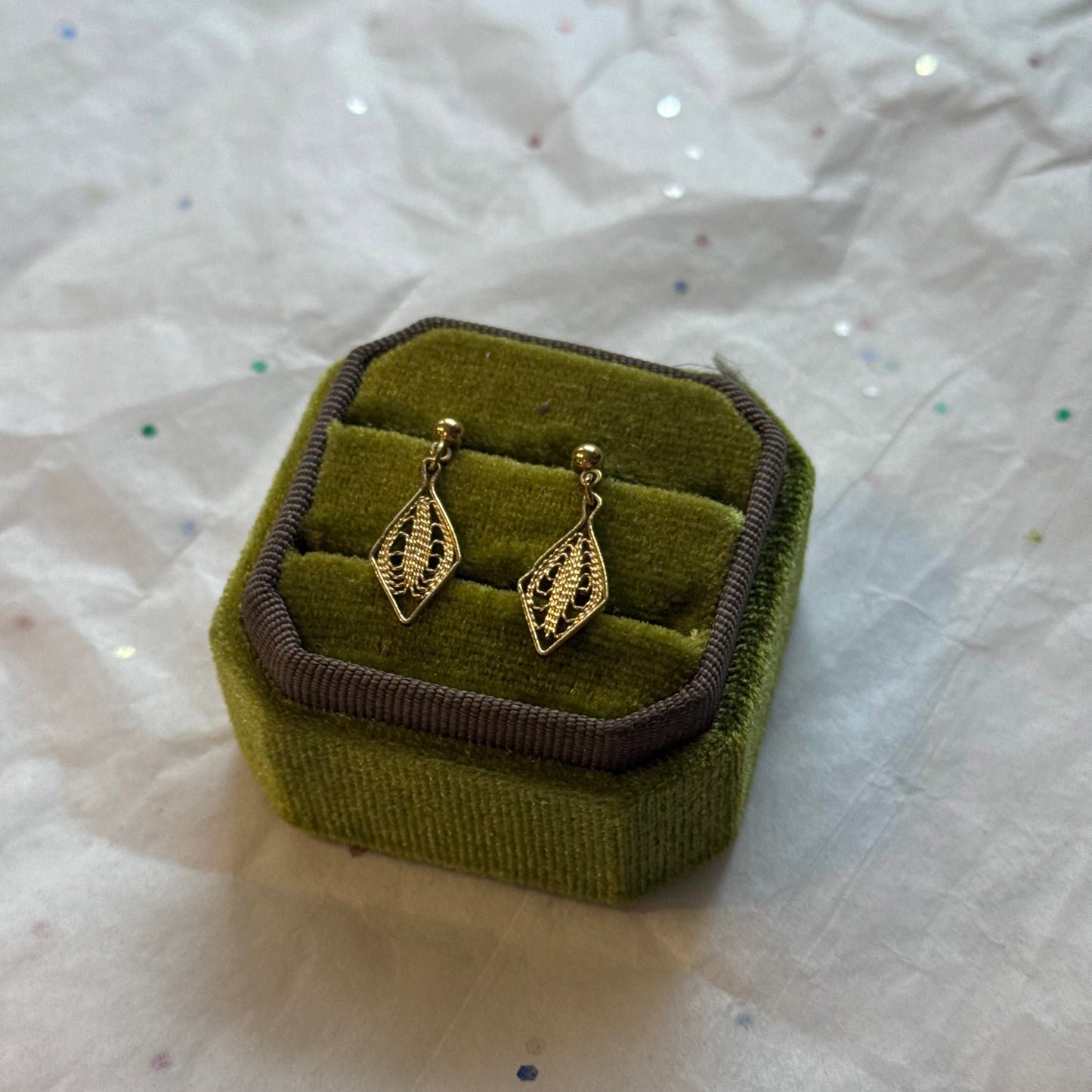 Vintage Gold Dangle Earrings