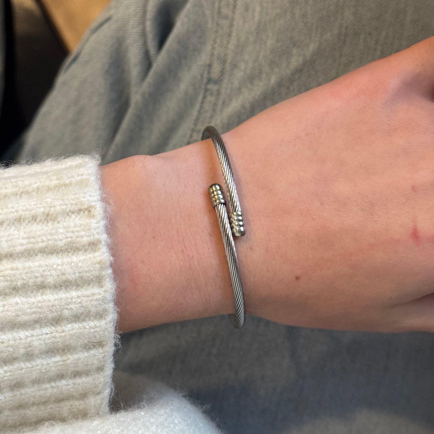 Silver Cable Bracelet