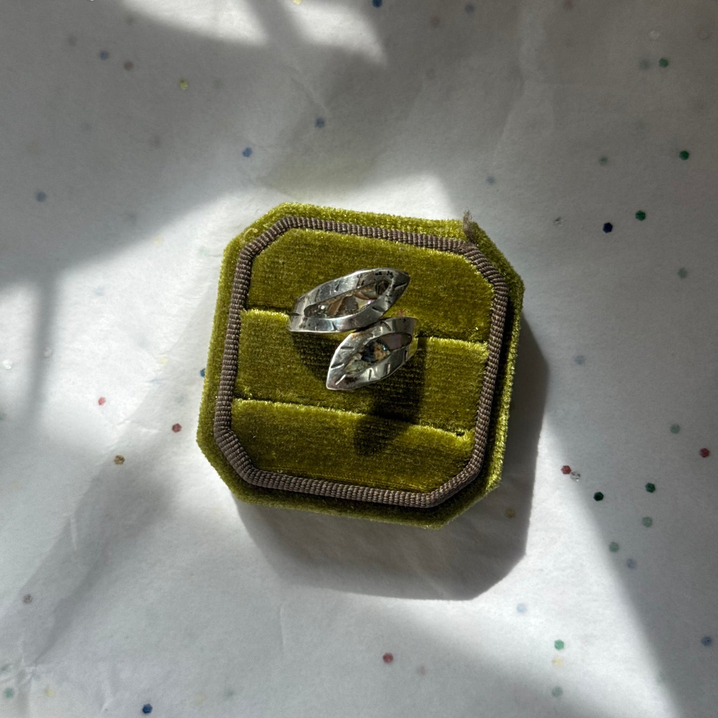 Vintage Sterling Silver Abalone Wrap Ring
