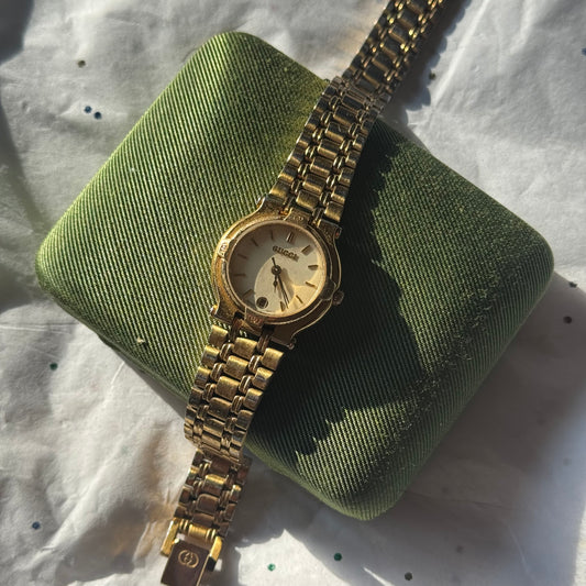 Vintage Authentic Gucci Running Gold Watch