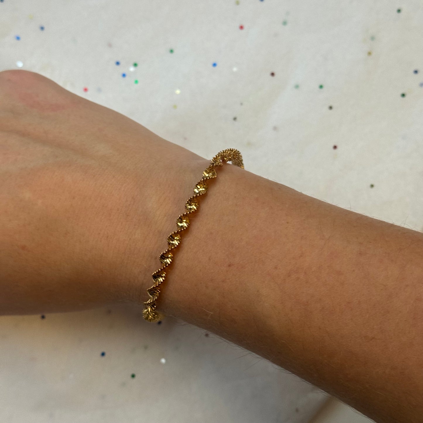Vintage Gold Twist Chain Bracelet