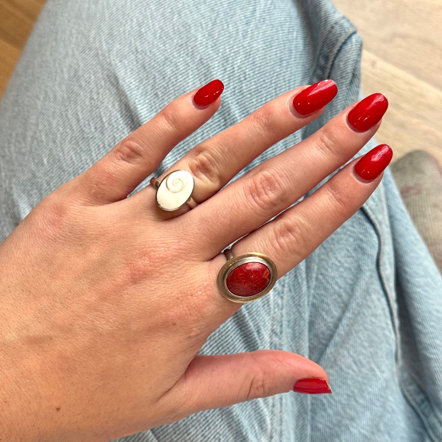 Sterling Silver Shell Ring - Sourced in Greece