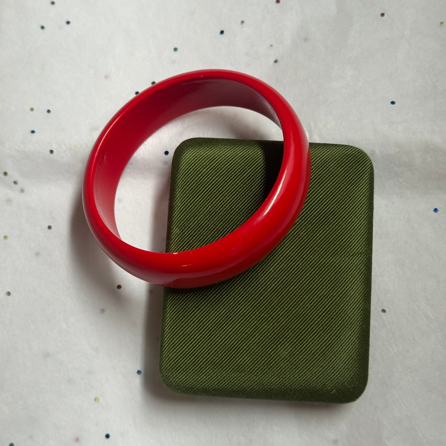 Vintage Red Bangle Bracelet