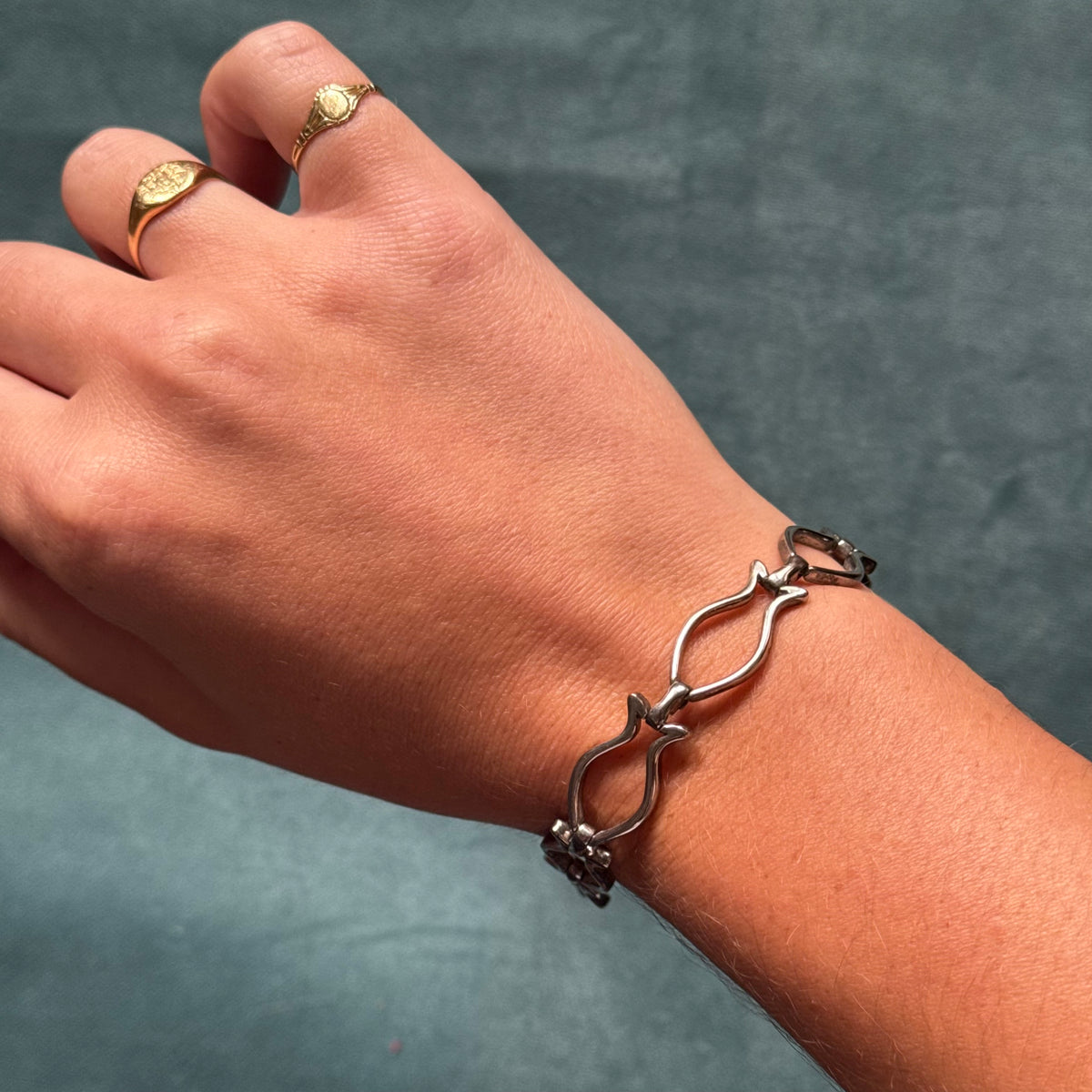 Vintage Silver Fish Bracelet