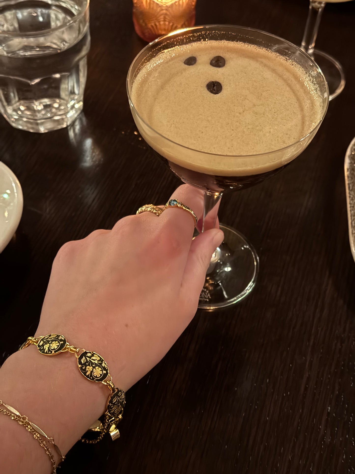 Vintage Damascene Gold & Black Bracelet