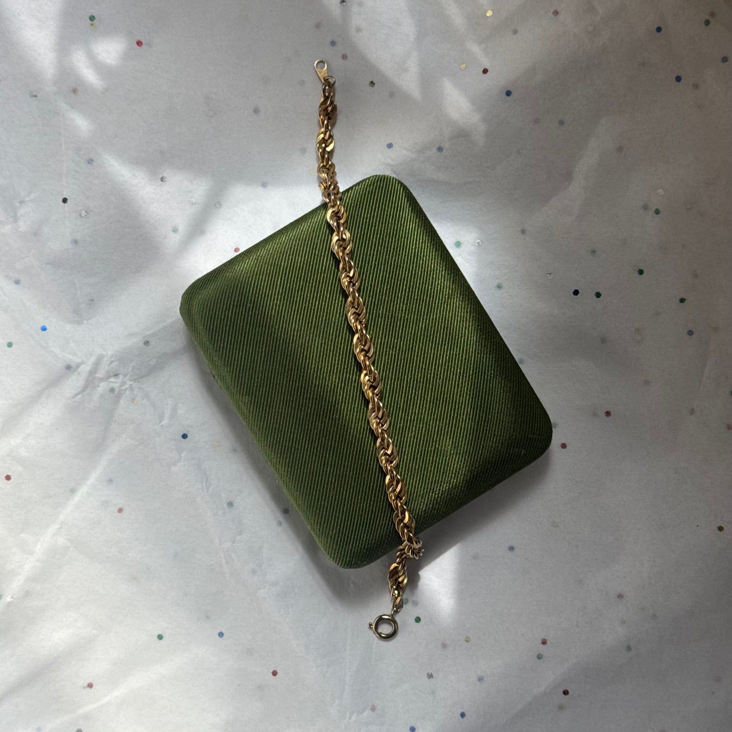 Vintage Gold Rope Chain Bracelet