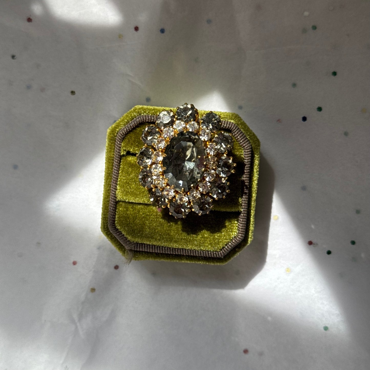 Vintage Rhinestone Cocktail Ring