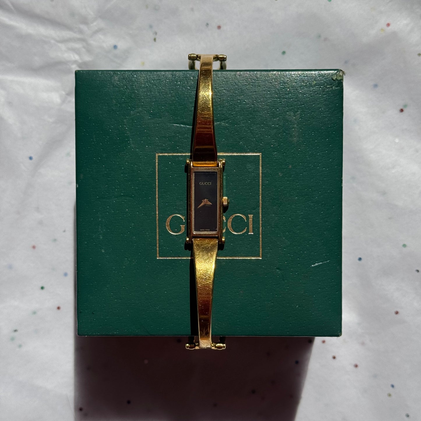 Vintage Authentic Gucci Running Gold Horsebit 1500L Watch