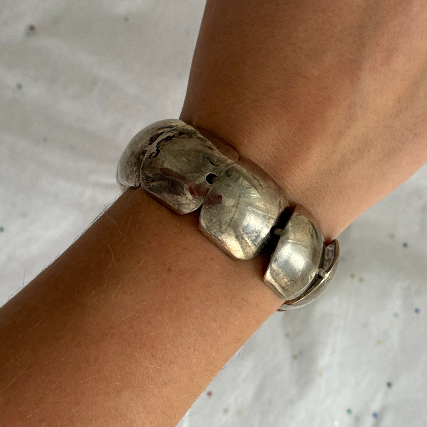 Vintage Chunky Silver Bracelet